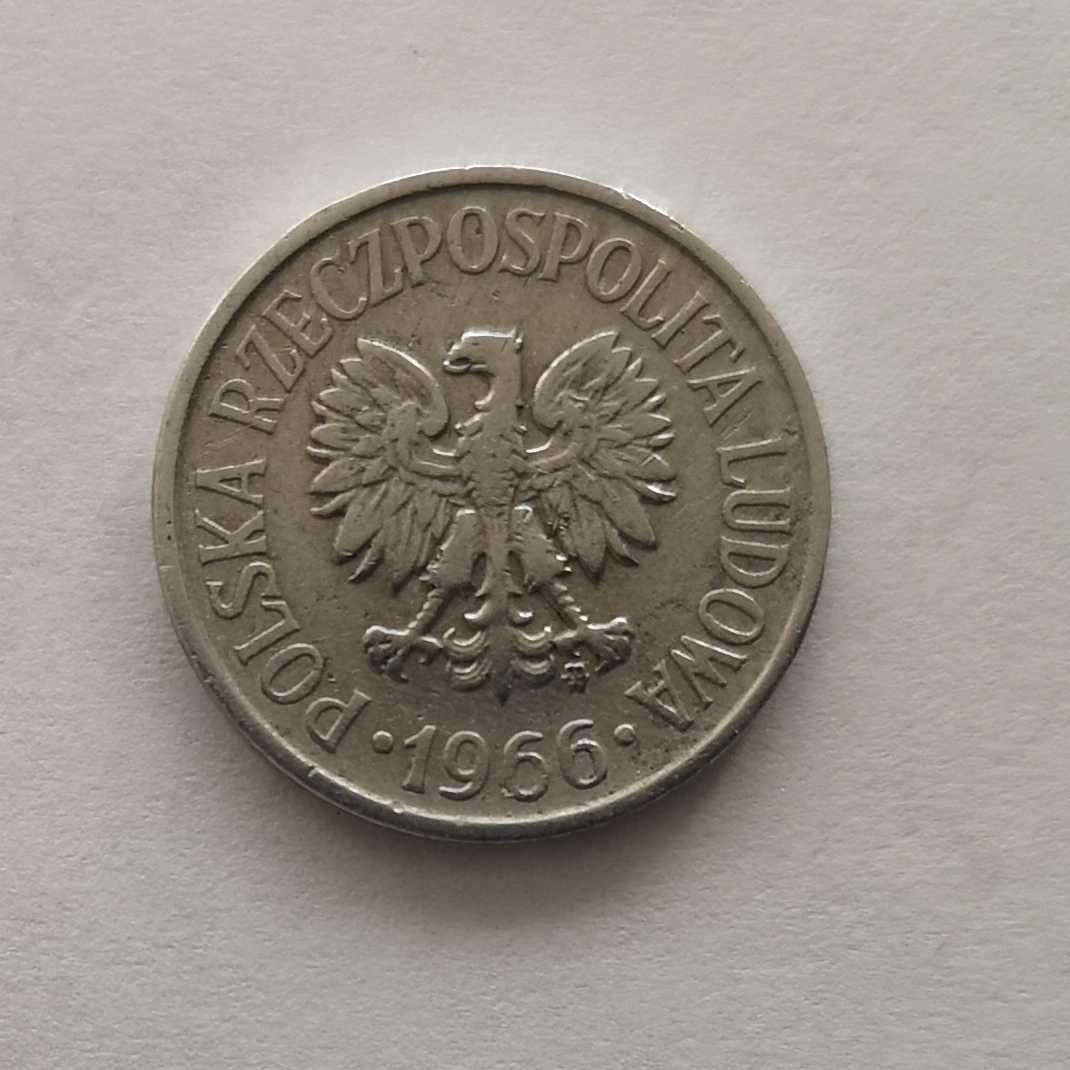 Moneta PRL 20 groszy 1966r.Al. Stan monety widoczny na zdjęciach.