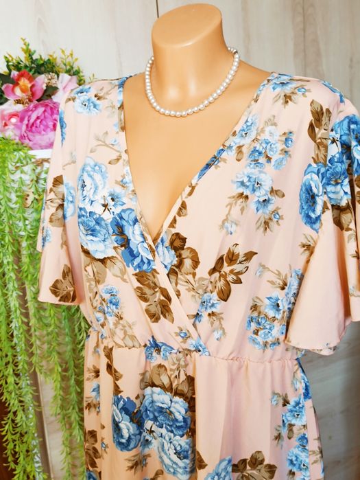 Sg Urocza kopertowa letnia sukienka  44 , XL shein