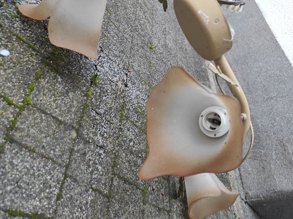 Żyrandol metalowy szkło