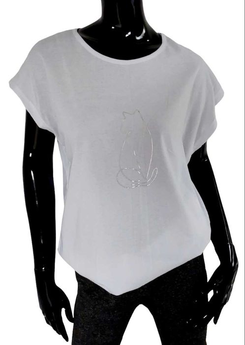 Bawełniana bluzka z kotem, R. 3XL