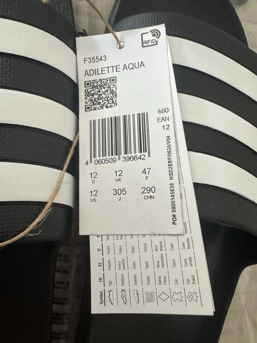 Чоловічі шльопанці Adidas, нові, 12US (на ногу 28,5-29см), оригінал