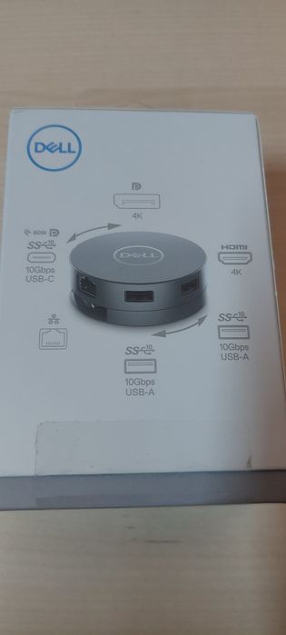 DELL DA305 Com fios USB 3.2 Gen 2 (3.1 Gen 2) Type-C Prateado