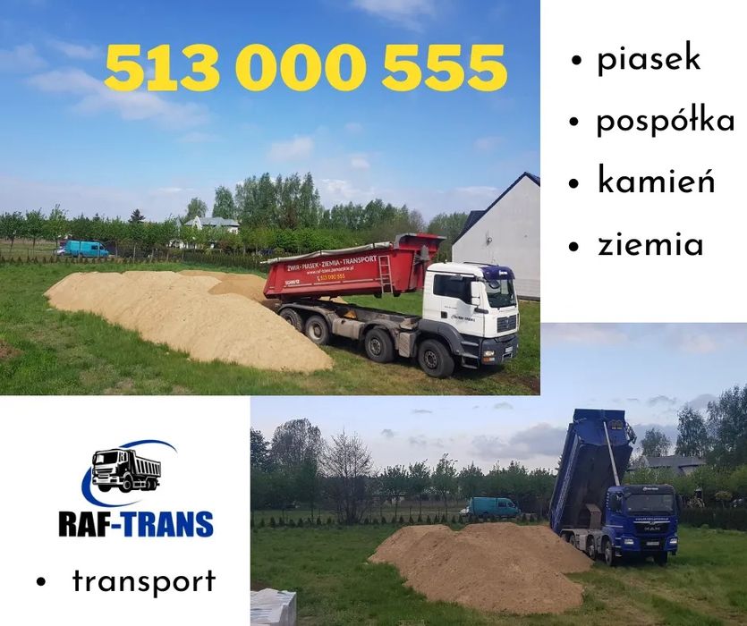 Piasek pospółka ziemia kamień