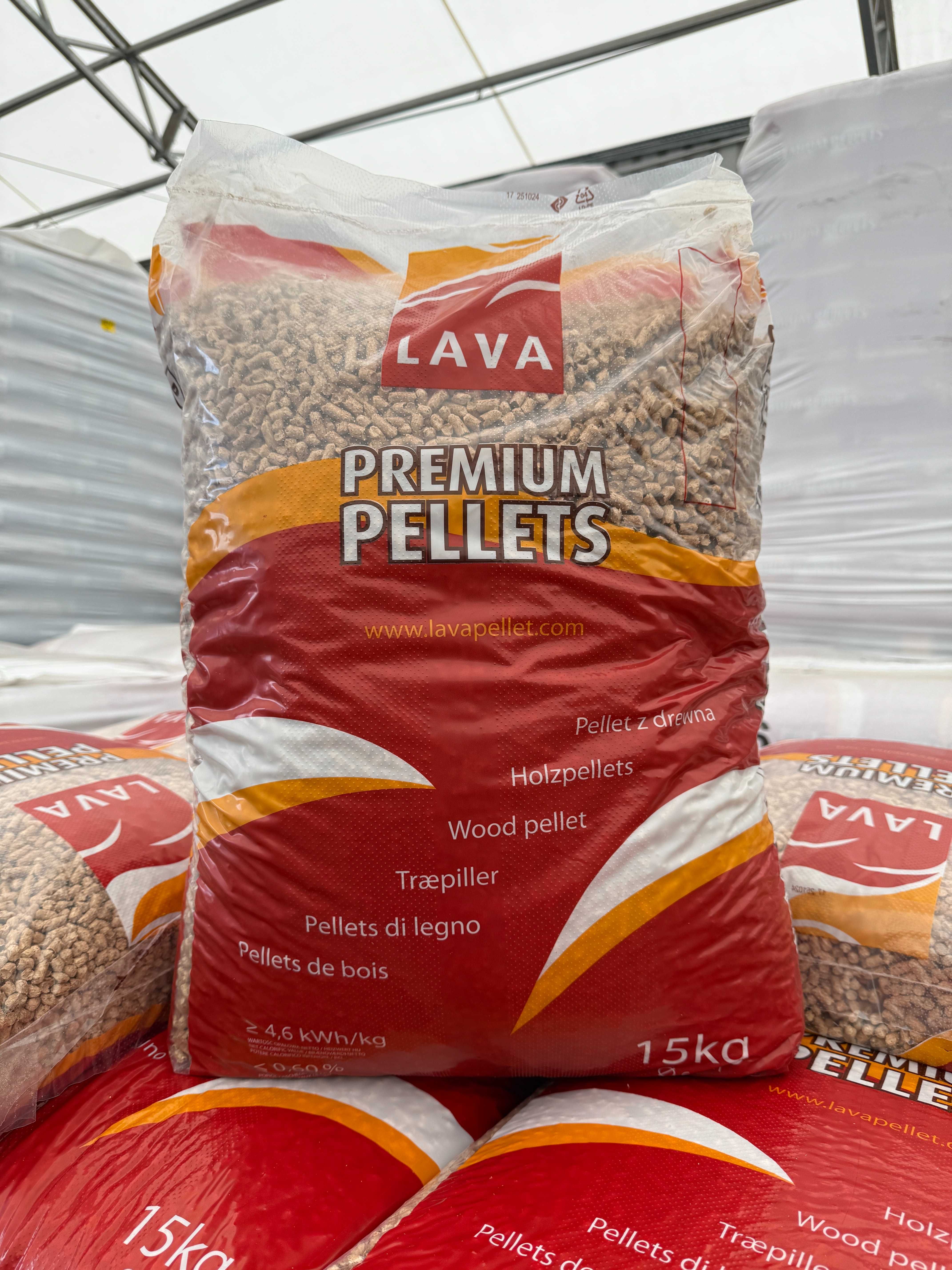 Pellet drzewny LAVA Stelmet 15kg | 6mm | paleta 975kg