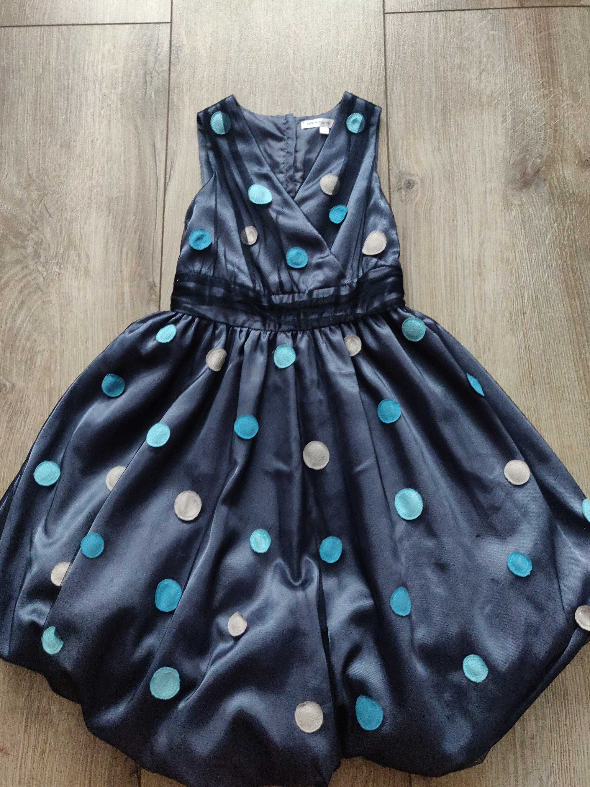 Нарядное платье Marks&Spenser Autograph girl 8-9 лет,т. синее, тюльпан