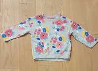 Bluza H&M w kwiaty 104 110 bawełniana piękna bluzka
