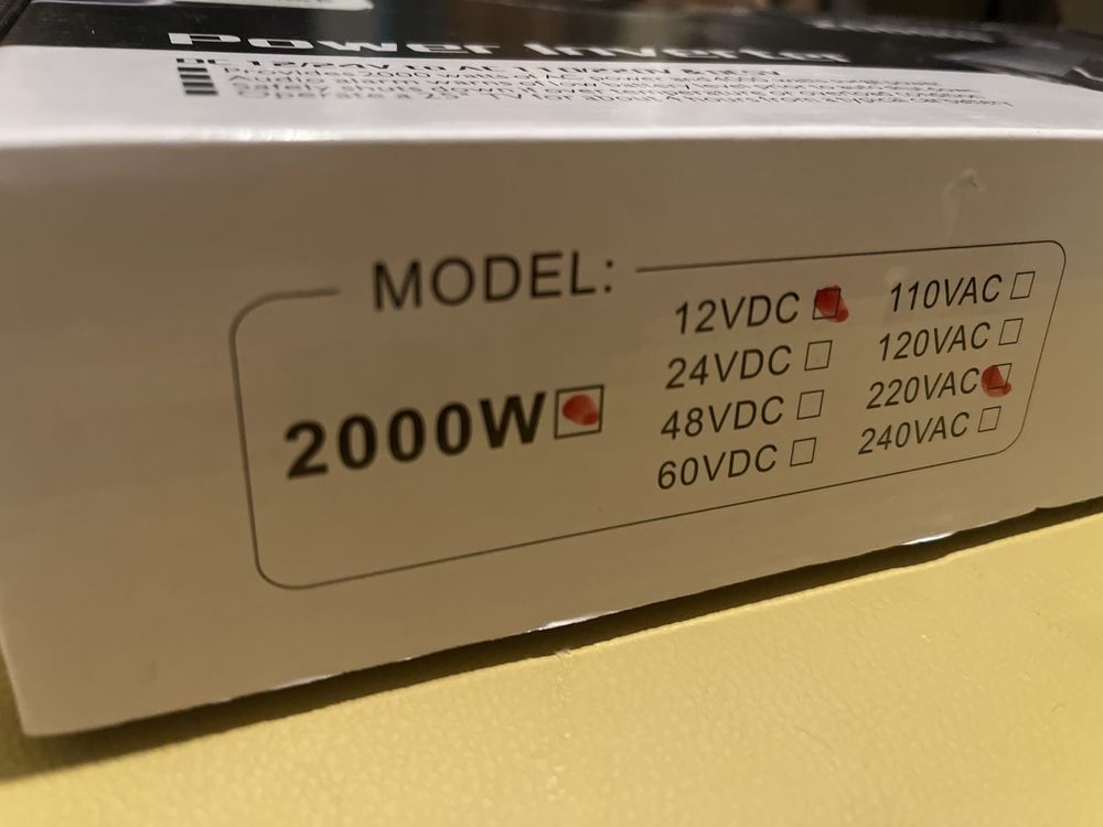 Inverter, інвектор, перетворювач напруги 2000w