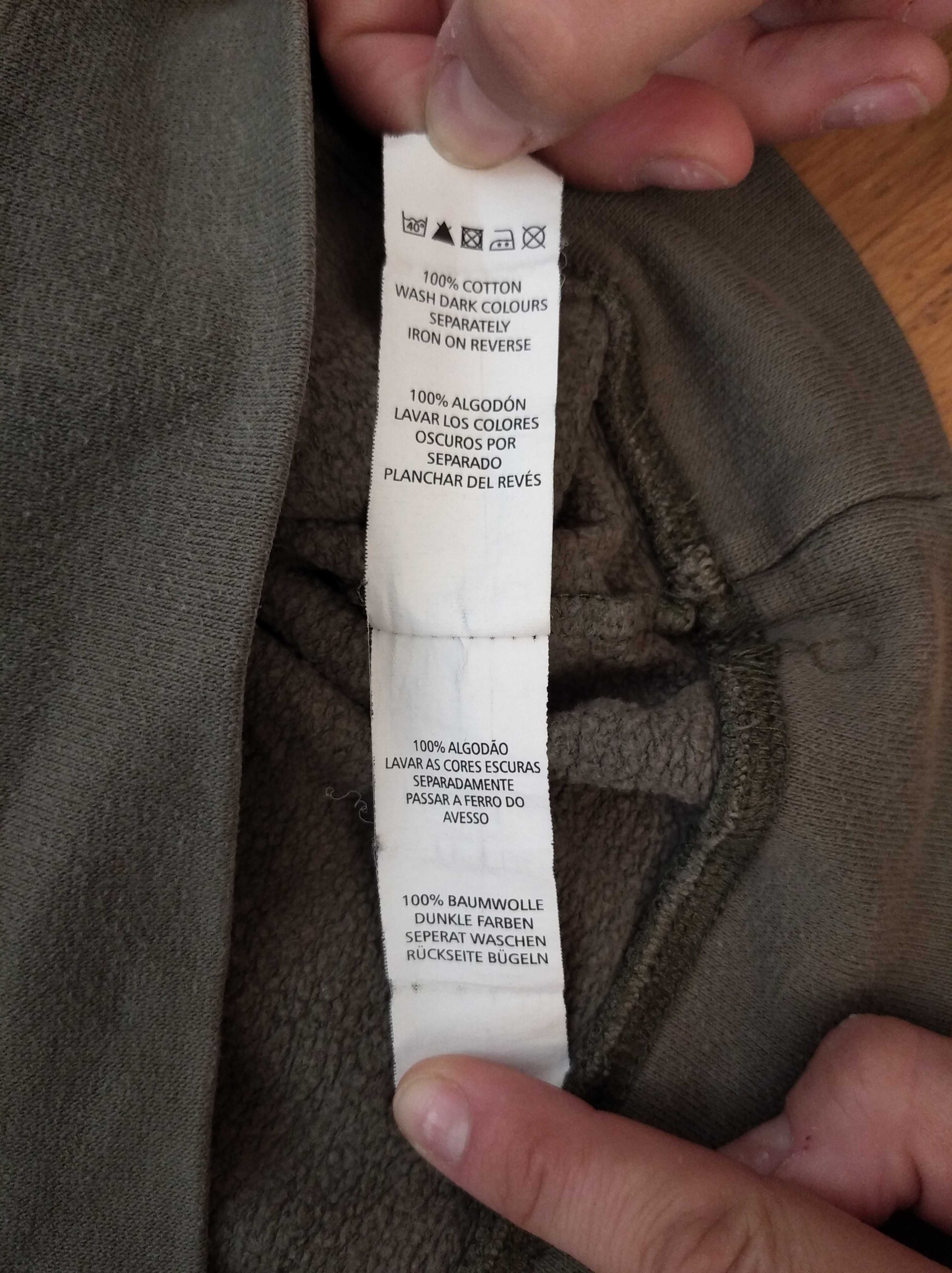 Bluza kangurka Rebel 116 z kapturem chłopięca oliwkowa 5-6 lat