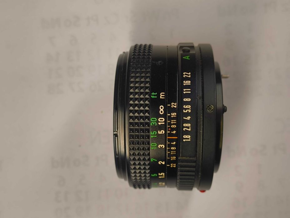 Canon FD 50mm 1.8 – jasny obiektyw, stan bdb
