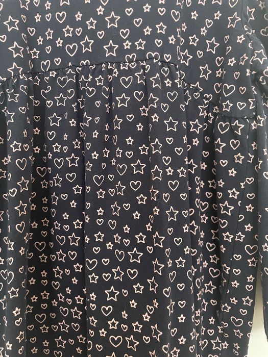 Vestido azul marinho e rosa bebé, 2-3 anos
