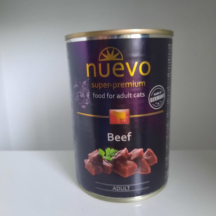 Корм вологий для котів Nuevo 400г з яловичиною