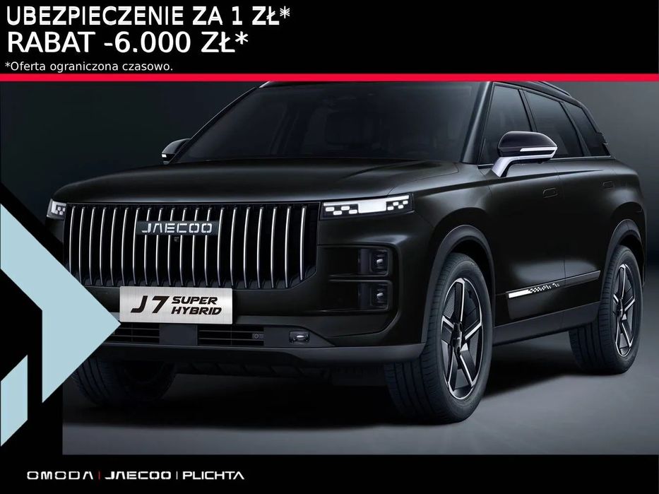 Jaecoo 7 PHEV Super Hybrid Exclusive Teraz taniej o 6000 | Ubezpieczenie za 1zł