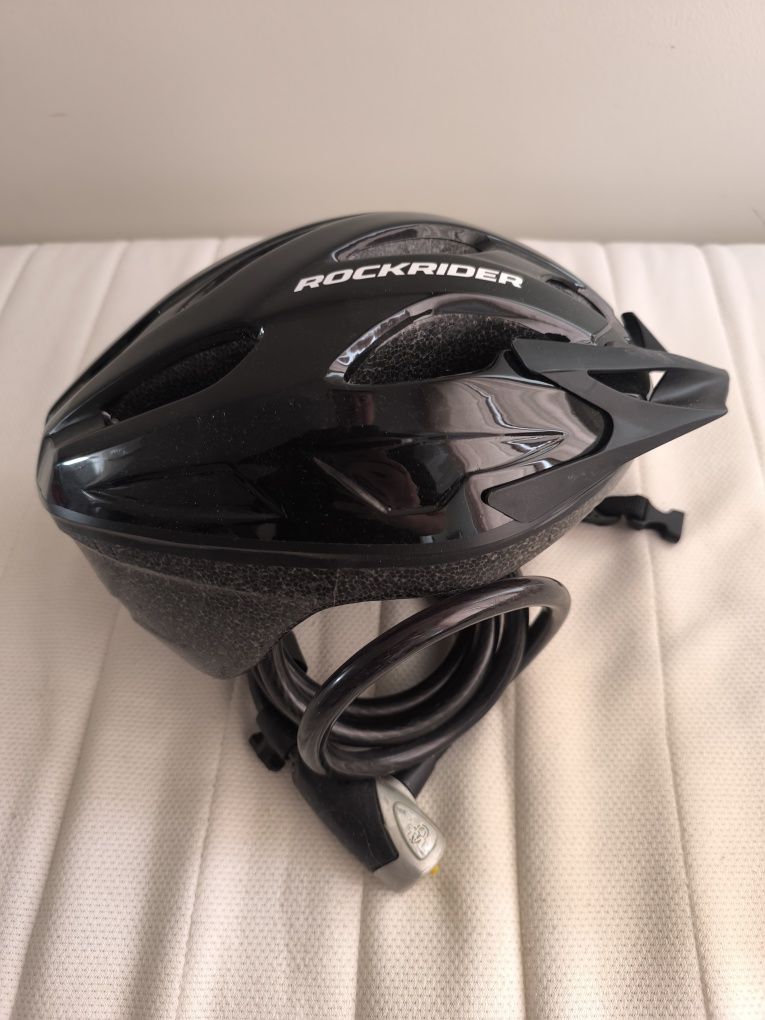 Bicicleta rockrider ST 520 sport trail + capacete+ cabo de segurança