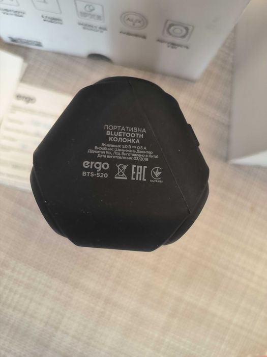 Акустична система Ergo BTS-520 Black(Портативна  блютуз колонка )