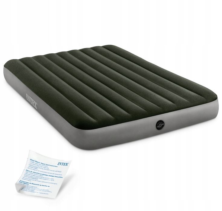 Materac dwuosobowy Intex 203 x 152 x 25 cm odcienie zieleni