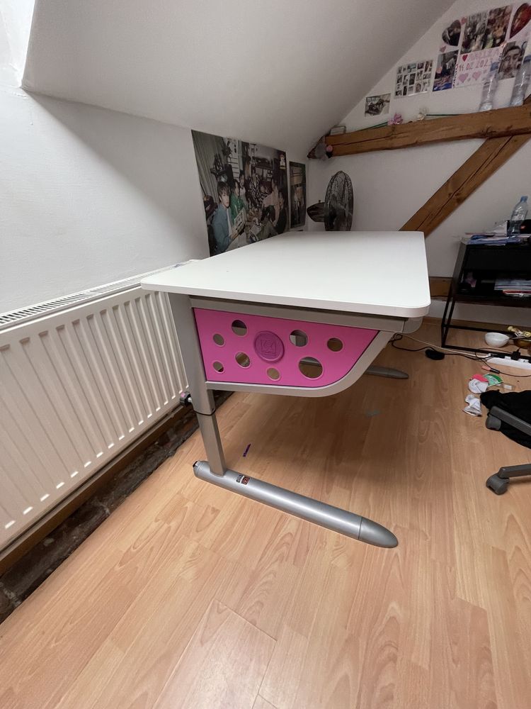 Kettler biurko różowe dla dziecka - regulowane