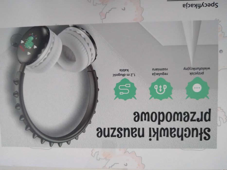 słuchawki nauszne przewodowe dla dzieci nowe