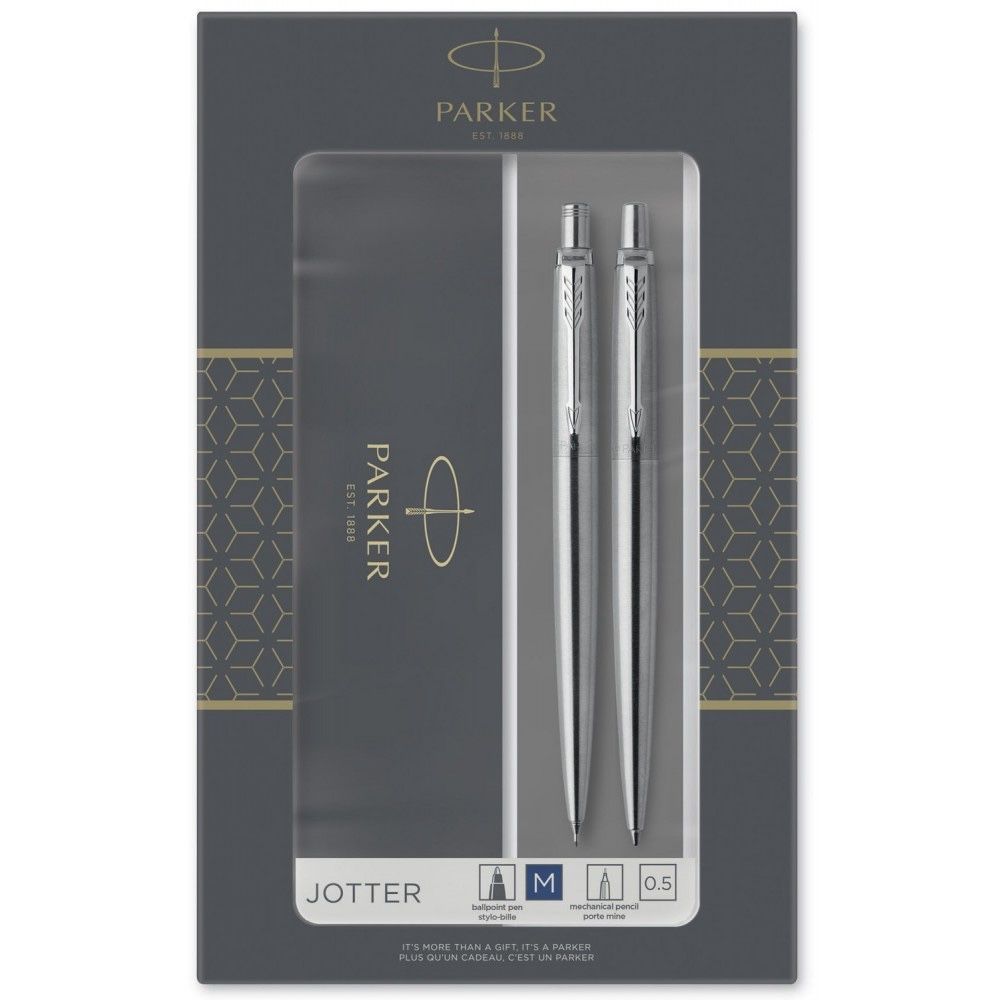 Набор Parker JOTTER Stainless Steel CT BP+PCL (шариковая + карандаш)