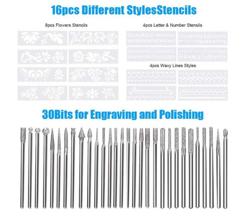 Bezprzewodowe narzędzie do grawerowania DriSubt + akcesoria