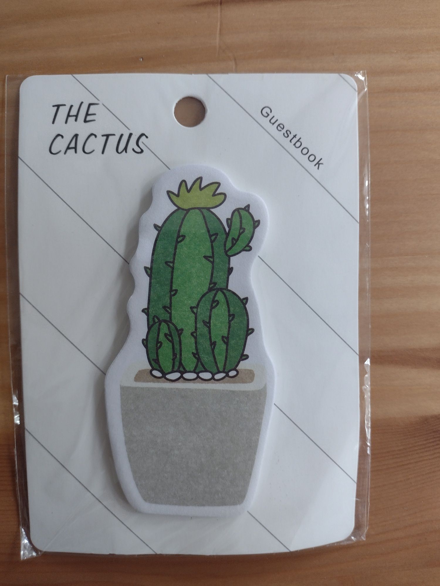 Karteczki memo samoprzylepne kaktus kwiatek, scrapbooking, journaling