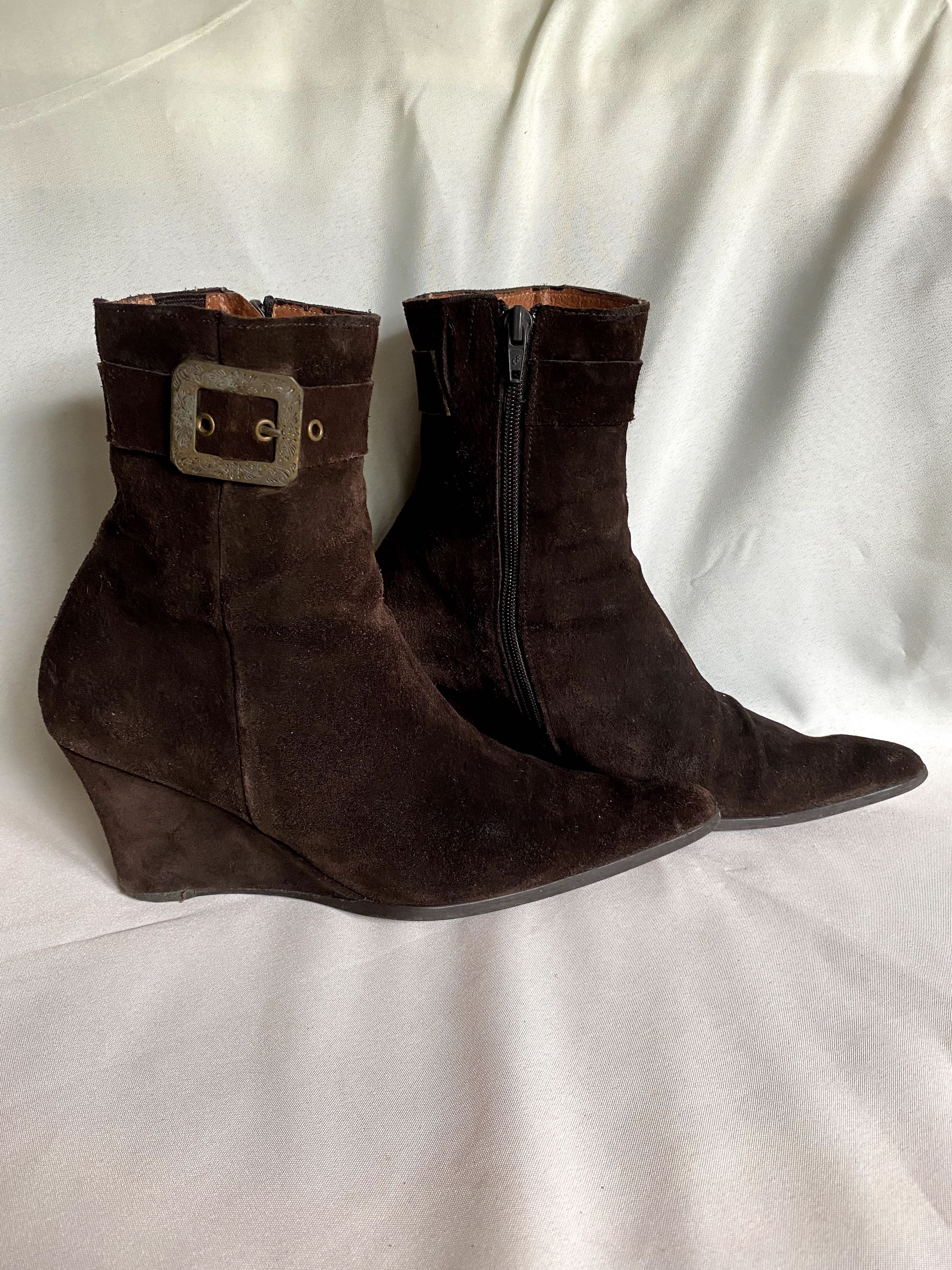 Botas de Senhora Cano médio castanhas