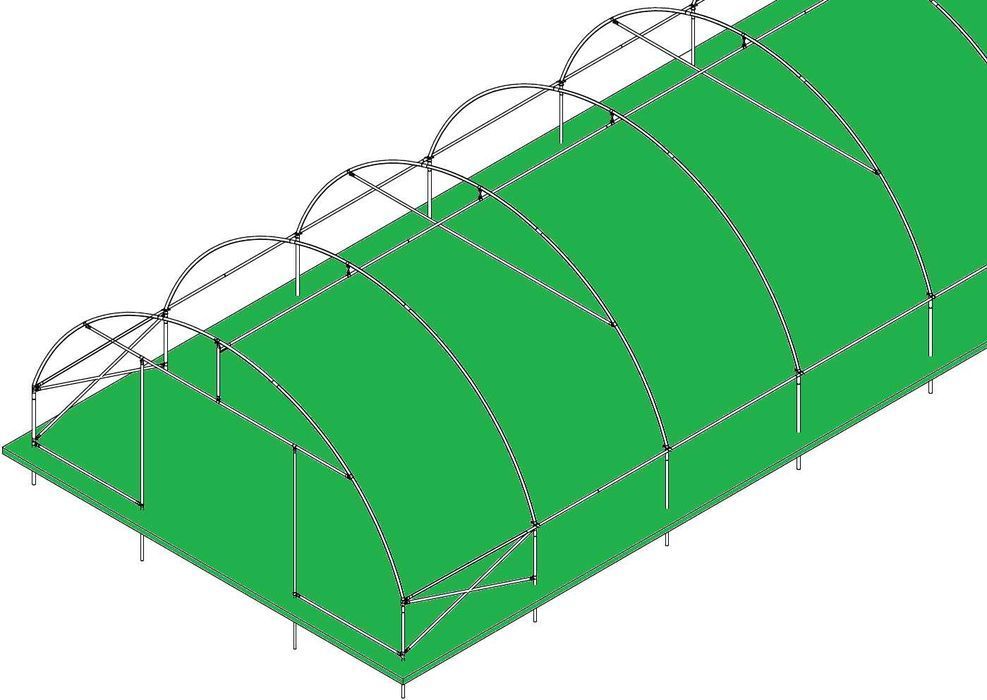 Tunel foliowy EkoTunele 7x3,5x30 - wysoce odporny na warunki pogodowe