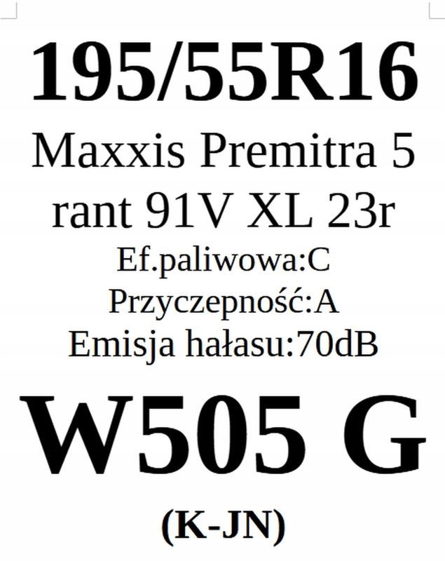 2x 195/55r16 Maxxis Premitra 5/91v