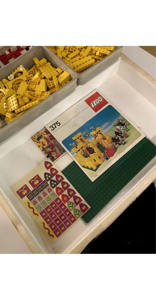 LEGO 375 żółty zamek 1978 yellow castle