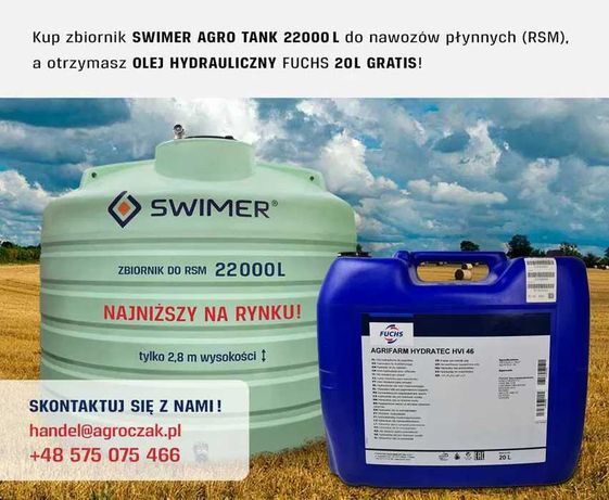 Zbiornik AGRO TANK  RSM 22000 L + olej hydrauliczny 20L GRATIS!