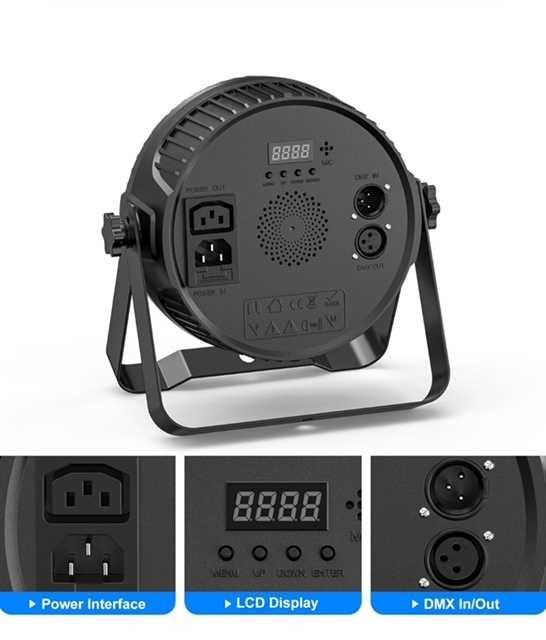 Oświetlenie sceniczne LED RGBW 4 w 1 - PAR LED - NOWY