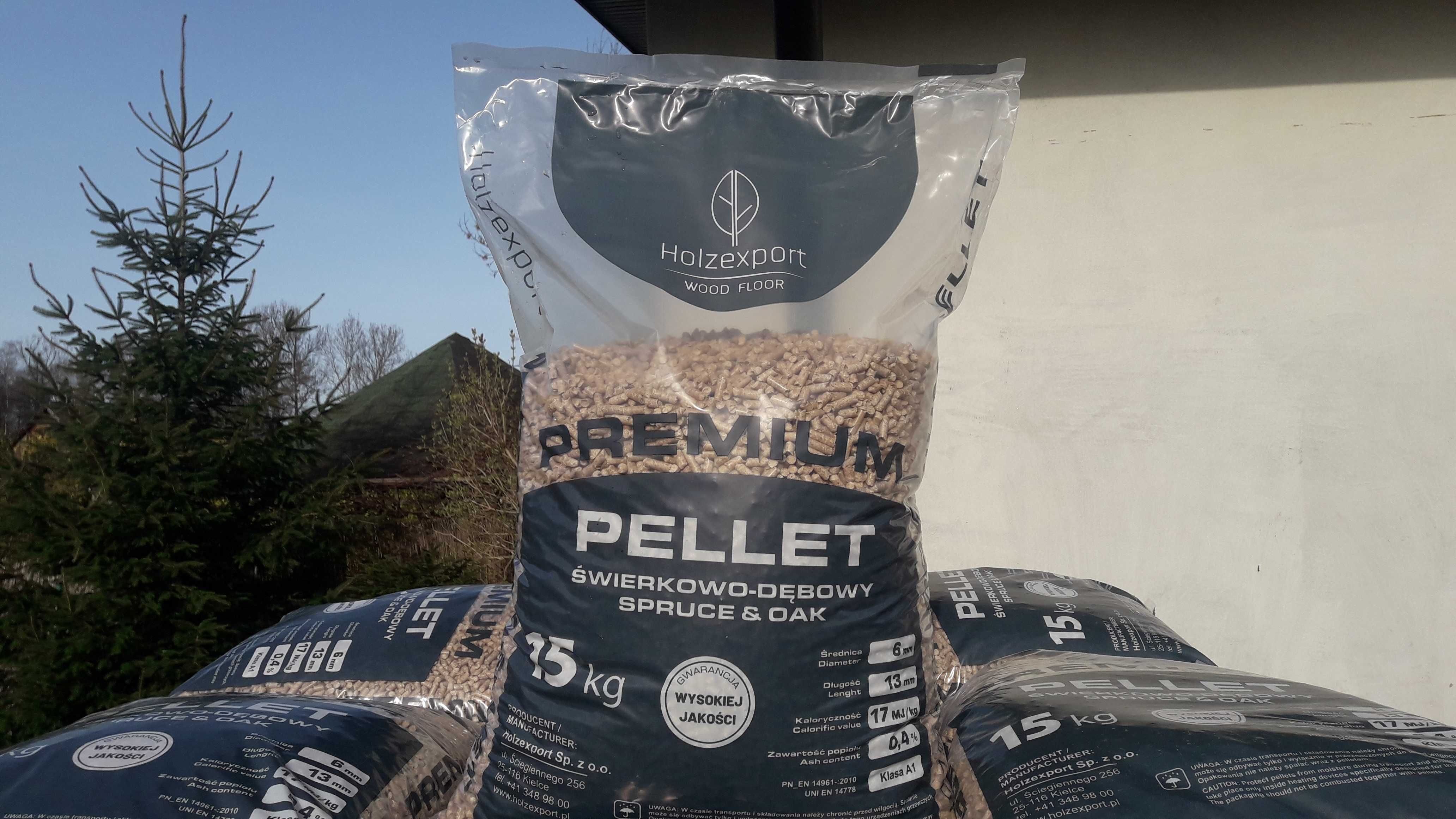 Pellet  DĘBOWY A1 Premium  HOLZEXPORT A1 Polski -transport gratis HDS