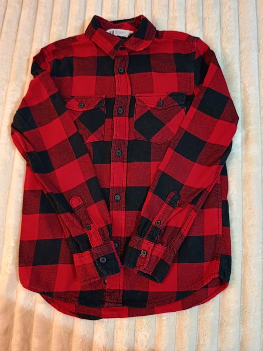 Czerwona koszula w kratę 140