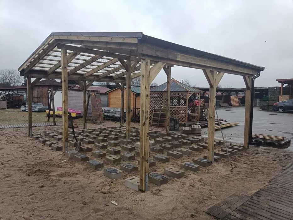 Wiata zadaszenie taras konstrukcja drewniana na wymiar Carport