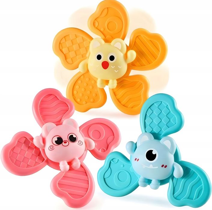 Grzechotki Gryzaki wirujące zabawki ZESTAW