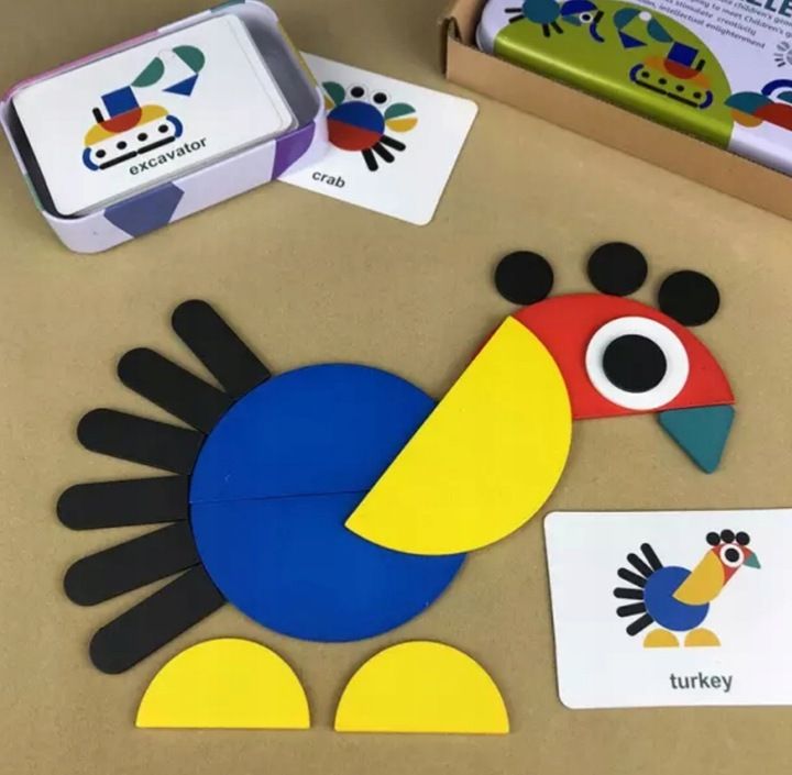 Układanka Montessori Gra Logiczna Puzzle Drewniane