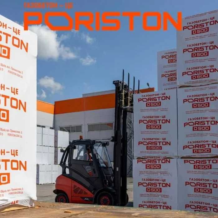 Газоблок PORISTON 610*300*200 мм гладкий (27,32 шт/куб) 60 шт/палета
