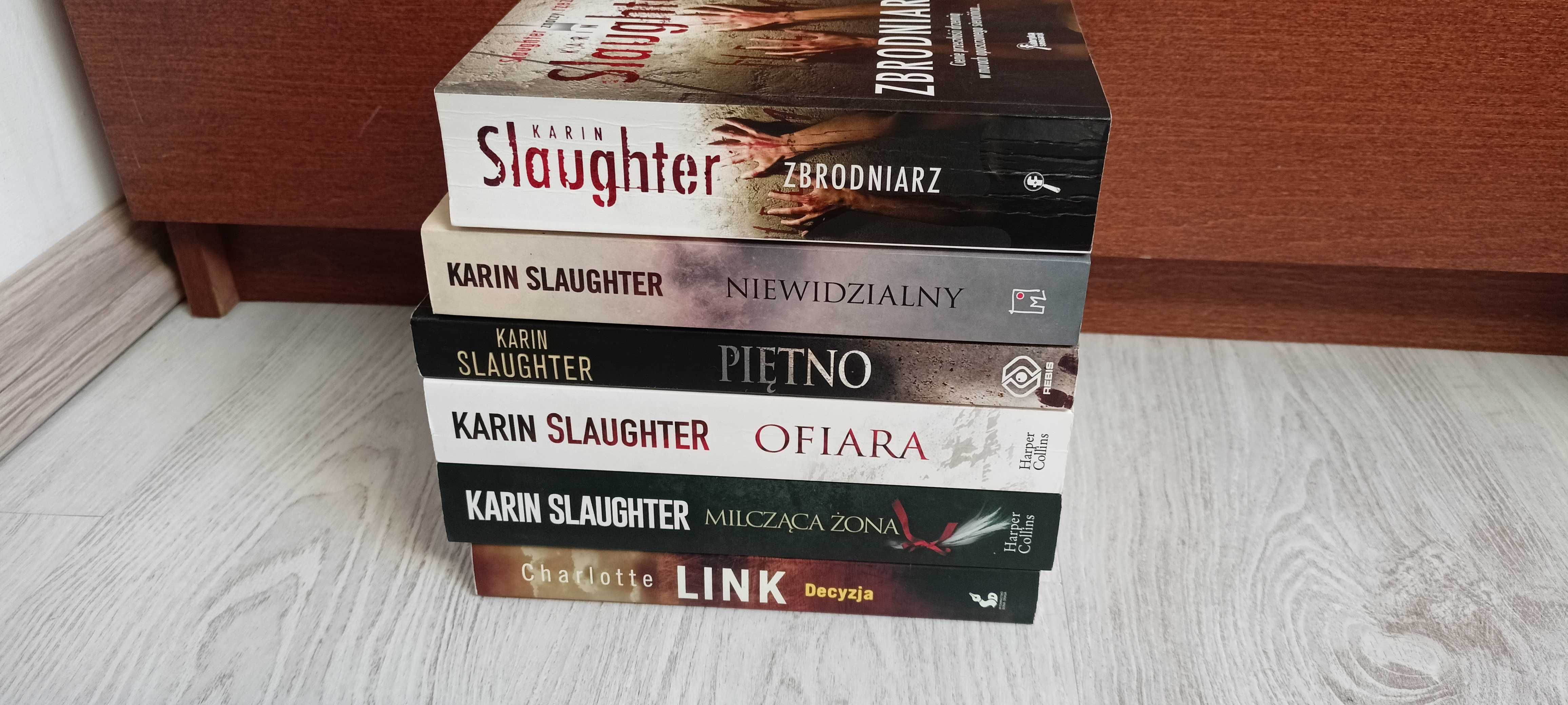 6x Karin Slaughter Piętno Ofiara Milcząca żona Niewidzialny Zbrodniarz
