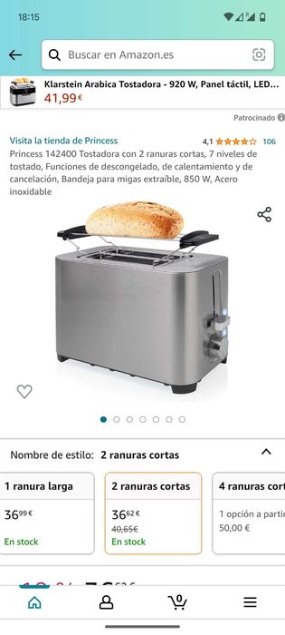 Tostadora Princess Novo