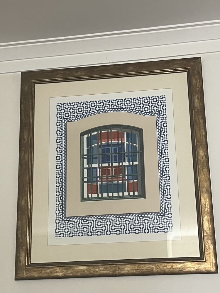 Serigrafia numerada de Maluda - série “ Jsnelas de Lisboa”