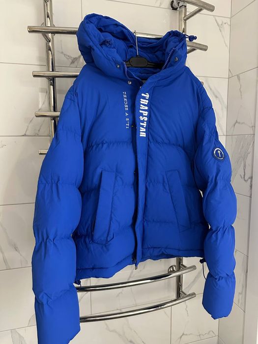Пуховик Trapstar Moncler Canada Goose в синьому кольорі Л розмір