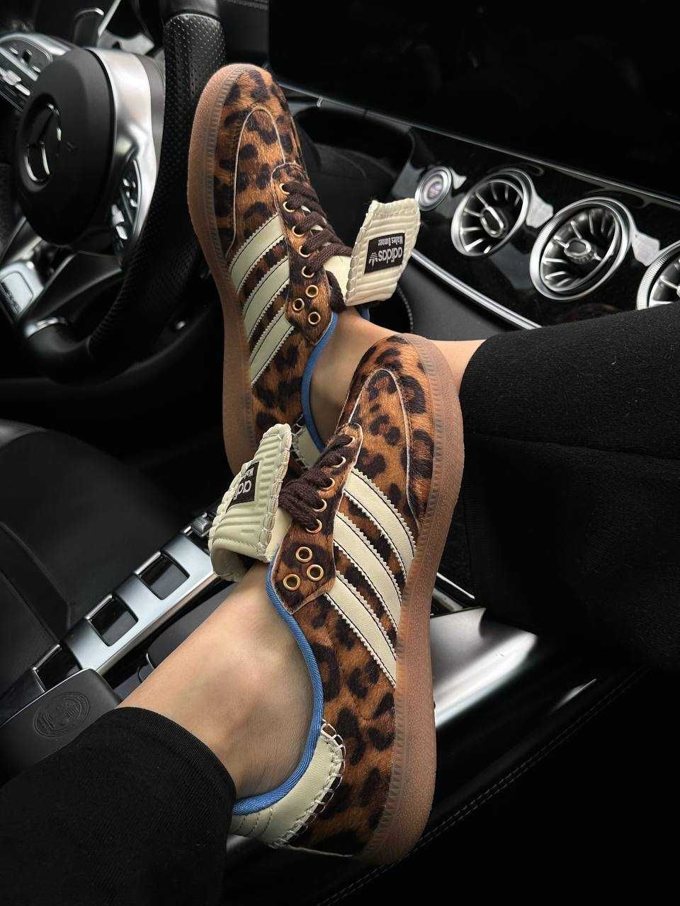 Жіночі кросівки Adidas Samba Wales Bonner леопардовий AS052 ТОП
