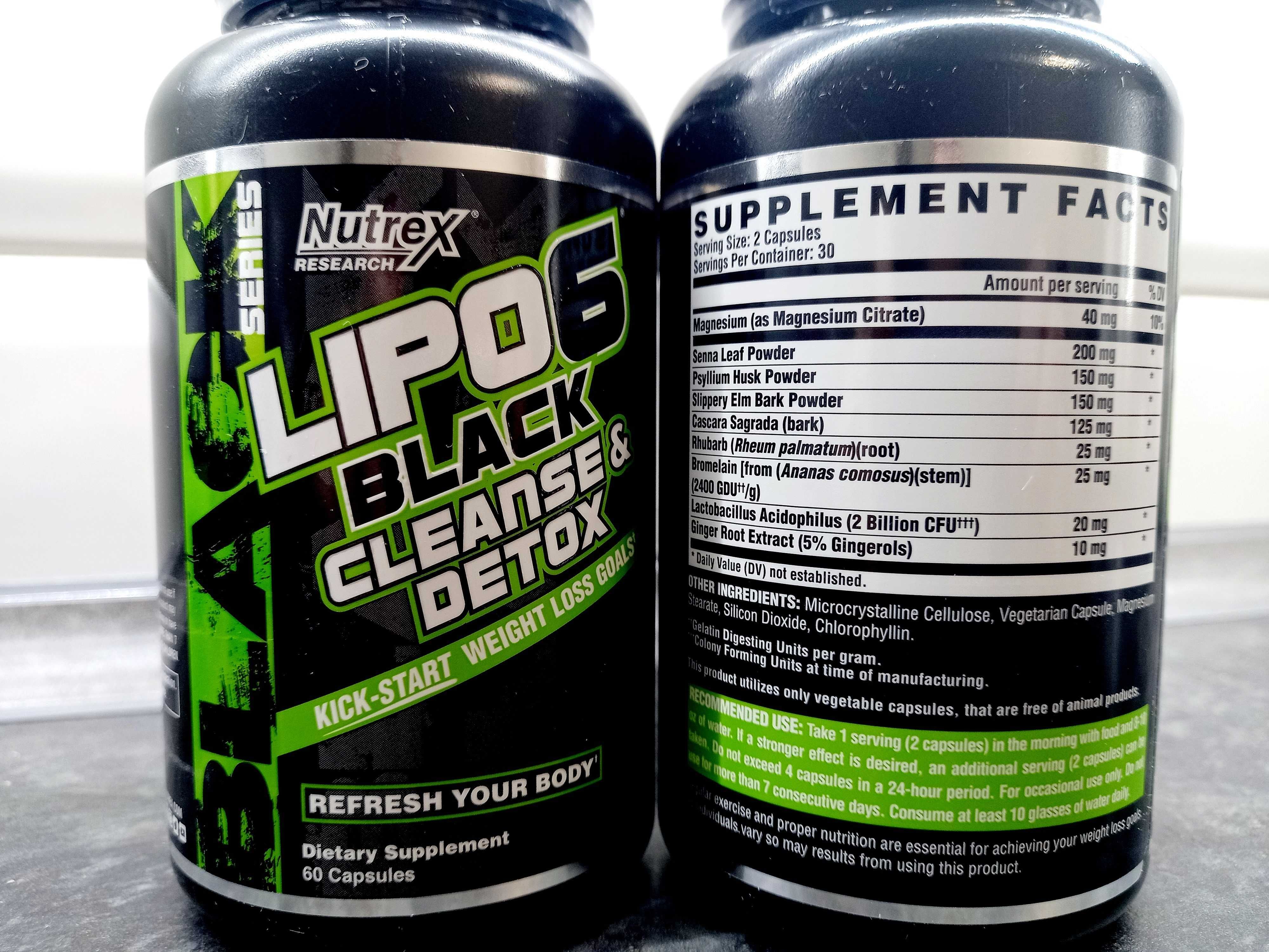 Nutrex, Lipo-6 Black Cleanse & Detox (60 капс), очистка + детоксикация