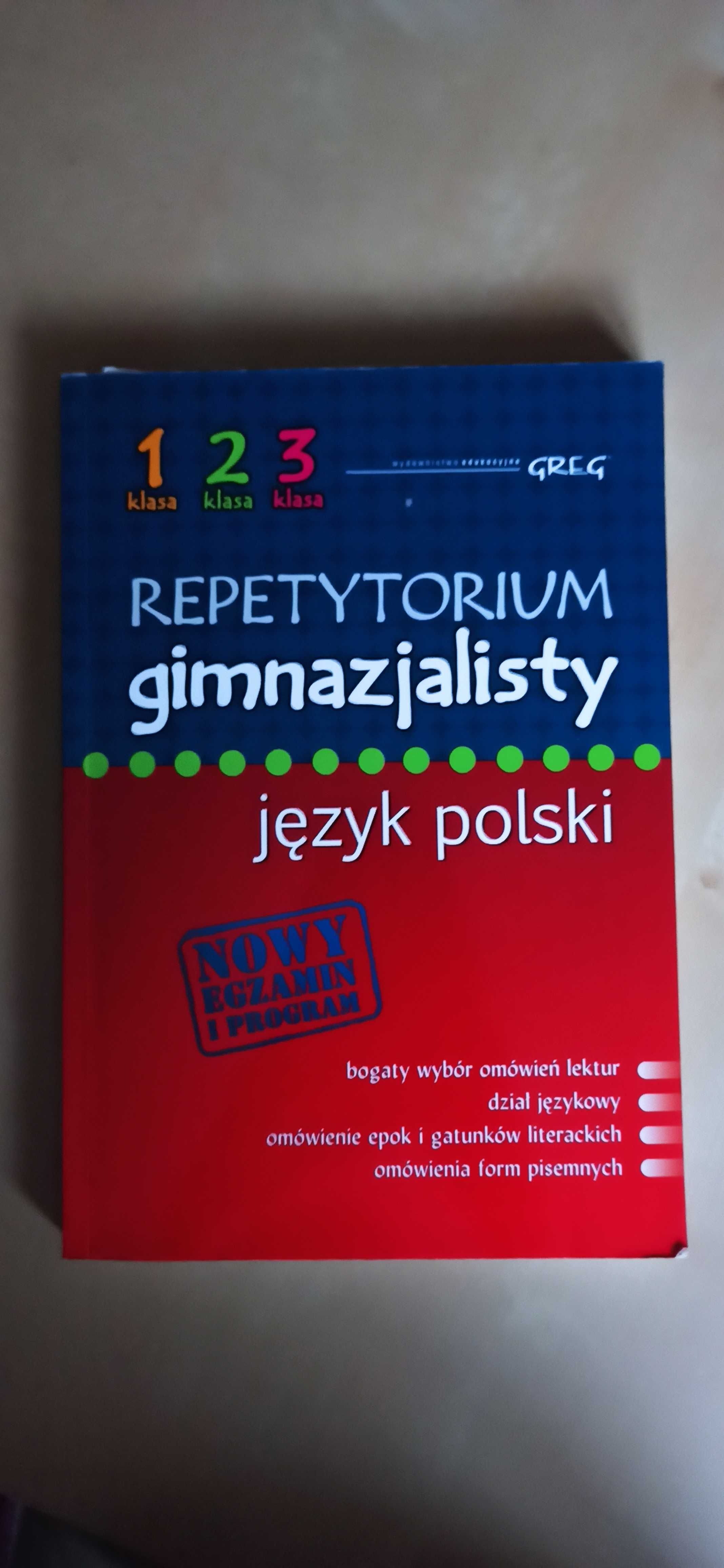 REPETYTORIUM gimnazjalisty 1-3 klasy, język polski, wyd. 2012