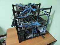 Koparka kryptowalut 6x RTX3070 BEZ LHR + 1x GTX1660SUPER śląsk