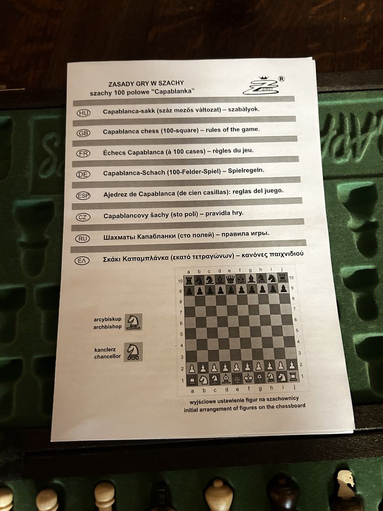 Niezwkle szachy 100 polowe „szahy-Capablanki”