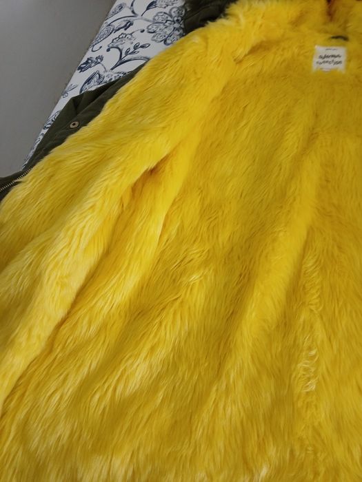 Casaco verde tropa/ pêlo Zara