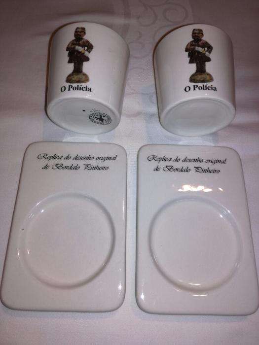 2 Taças de café réplica Bordalo Pinheiro - o Polícia