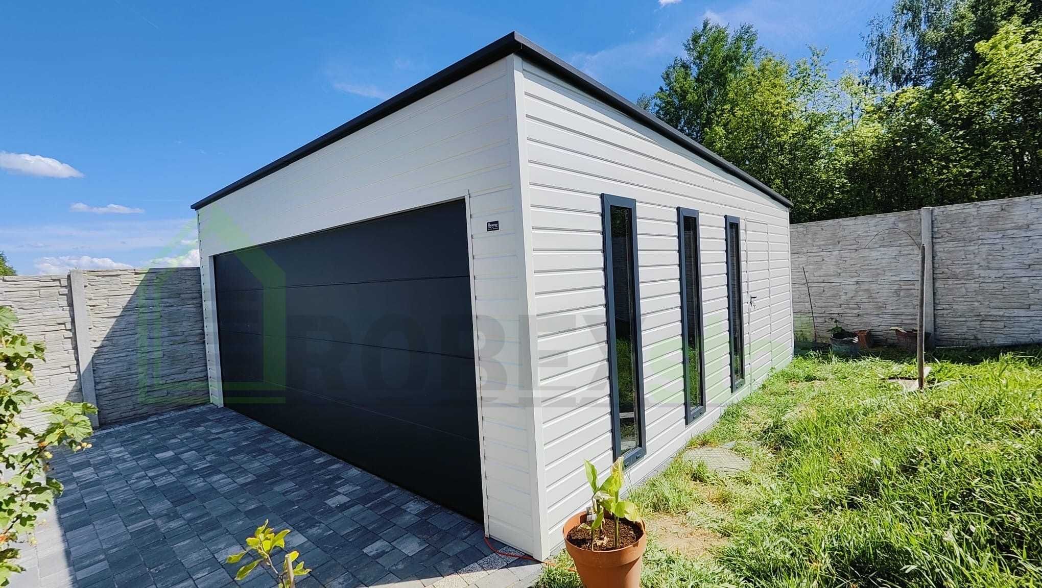 garaż blaszany 6x5,80 antracyt brama segmentowa KAŻDY WYMIAR