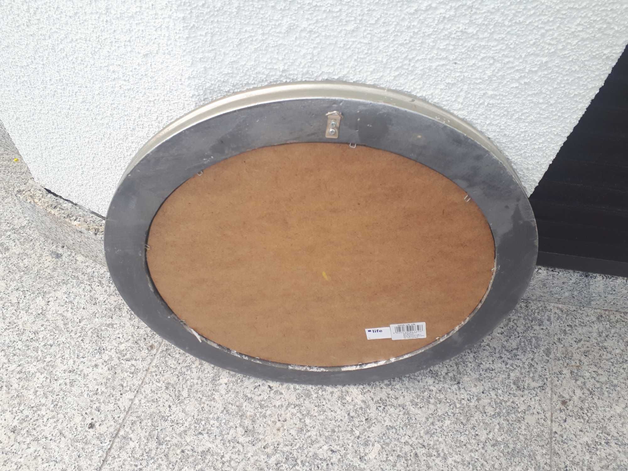 Lustro okragle piekne retro styl srebrzone patynowane