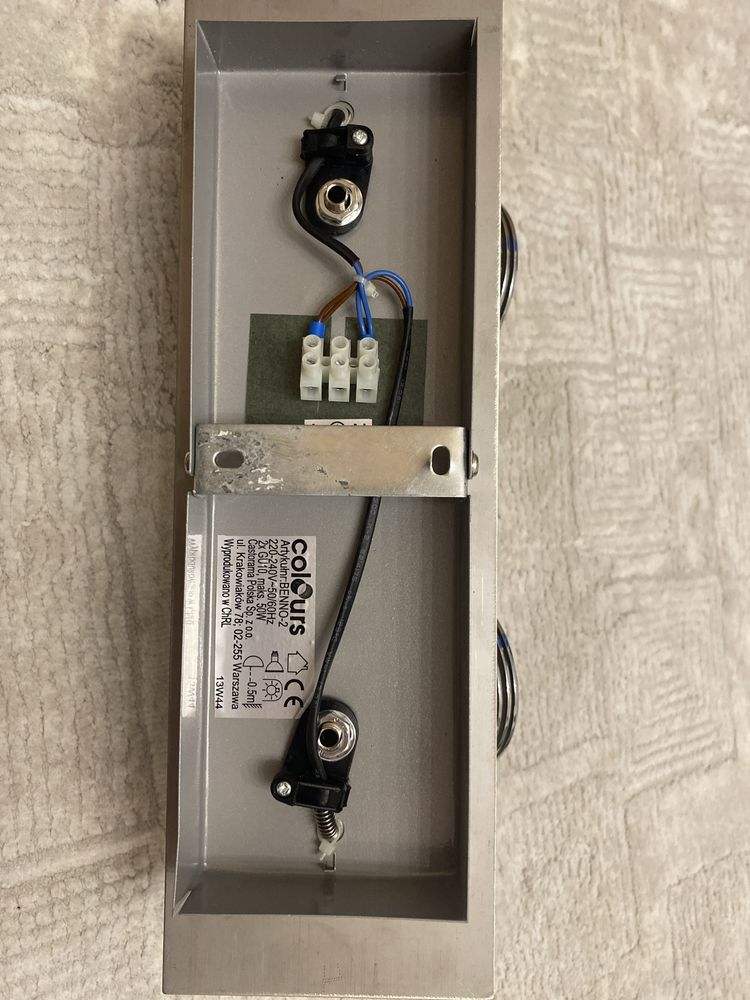 Lampa halogenowa z kinkietem komplet